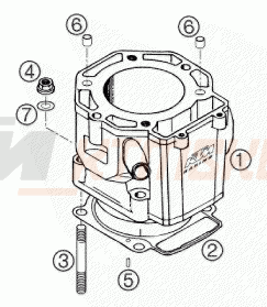 Schemat "cylinder" do KTM 660 SMS