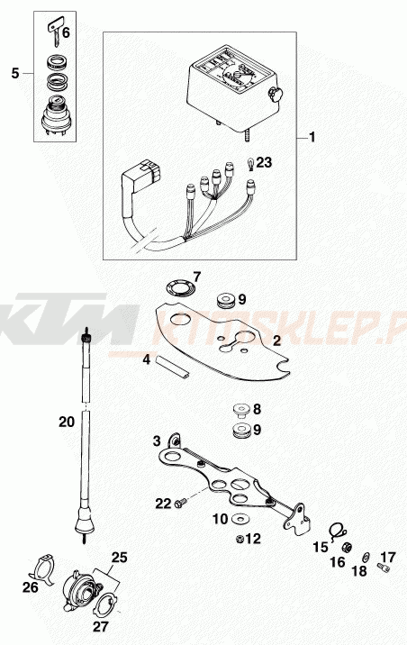 Schemat "system zabezpieczający" do KTM 620 SUPER-COMP WP/ 19kW