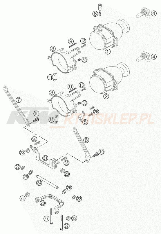 Schemat "oświetlenie" do KTM 640 DUKE II