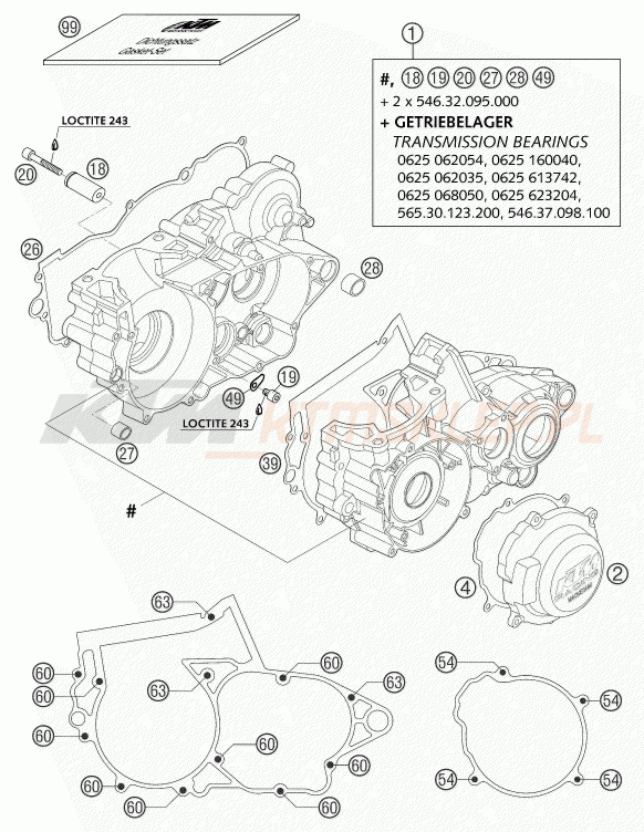 Schemat "kartery" do KTM 250 SXS