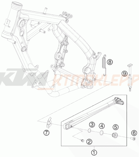 Schemat "stopki postojowe" do KTM 65 XC