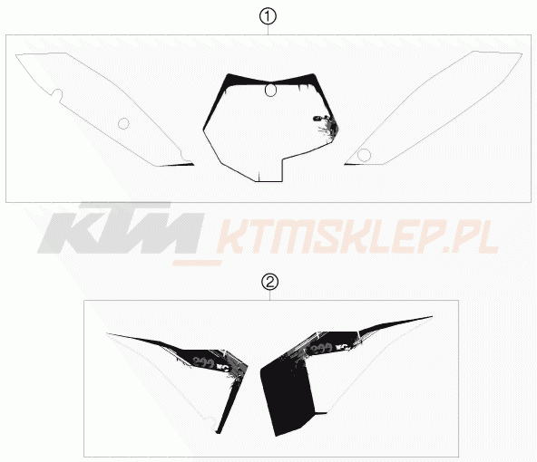 Schemat "naklejki" do KTM 200 XC