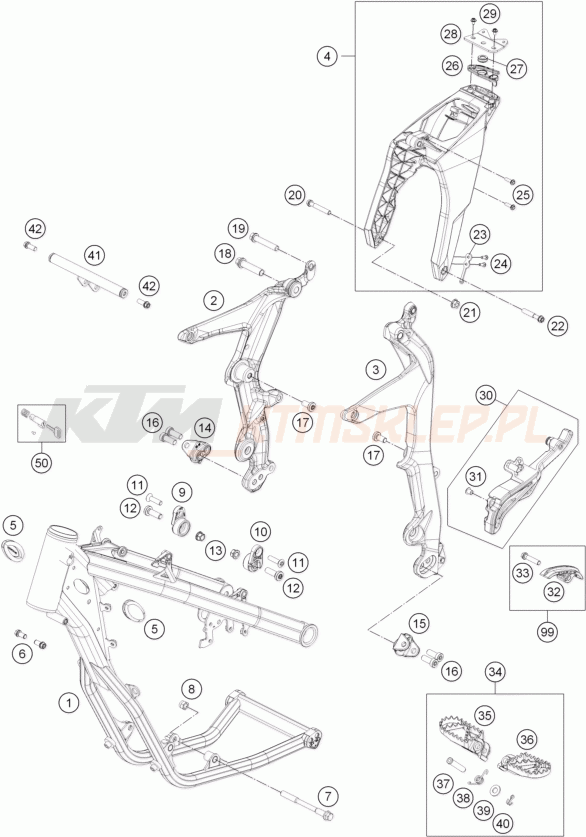 Schemat "rama" do KTM FREERIDE 250 R