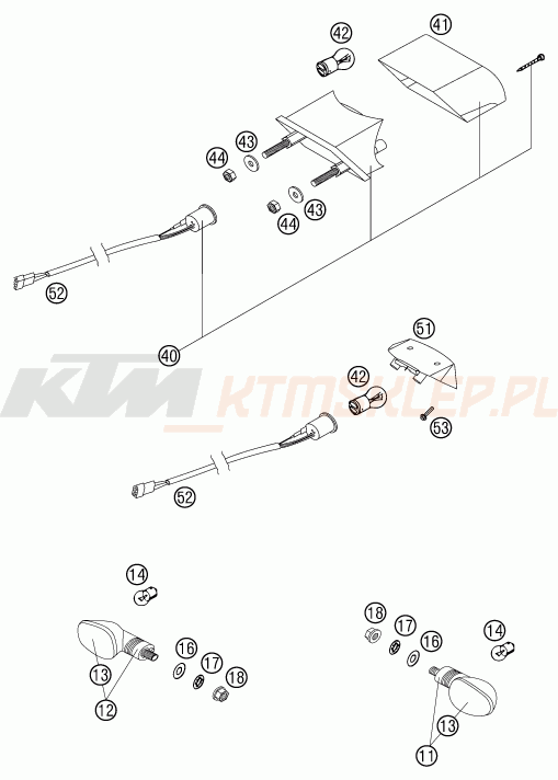 Schemat "oświetlenie" do KTM 300 EXC SIX-DAYS