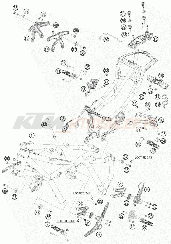 Schemat "rama" do KTM 1190 RC 8