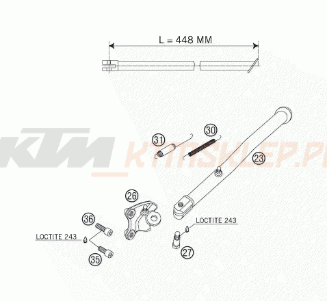 Schemat "stopki postojowe" do KTM 625 SXC