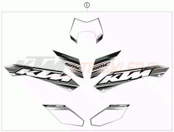 Schemat "naklejki" do KTM 690 SMC