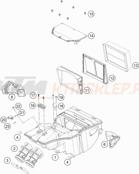 Schemat "filtr powietrza" do KTM 790 Duke