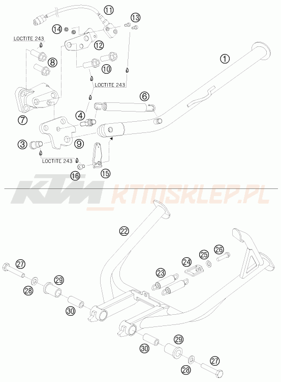 Schemat "stopki postojowe" do KTM 990 ADVENTURE LIM. EDIT.