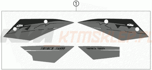 Schemat "naklejki" do KTM 990 SUPERMOTO