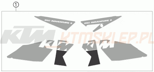 Schemat "naklejki" do KTM 950 ADVENTURE S