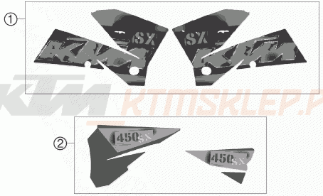 Schemat "naklejki" do KTM 450 SX