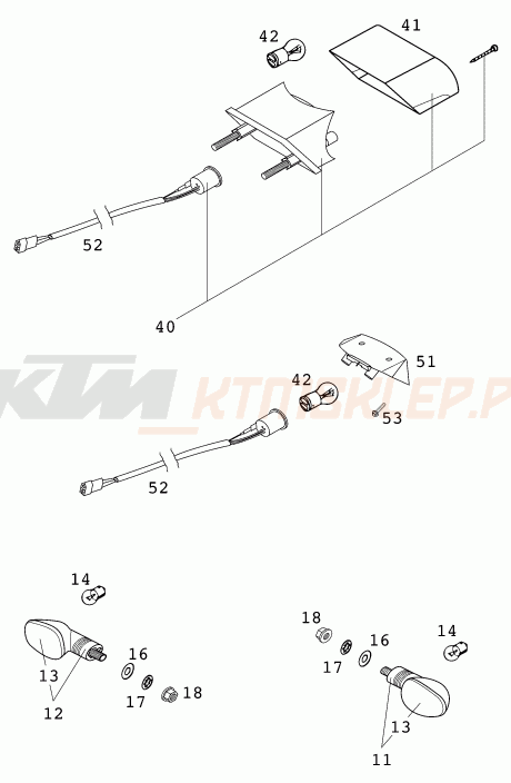 Schemat "oświetlenie" do KTM 400 EXC RACING