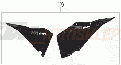 Schemat "naklejki" do KTM 300 EXC