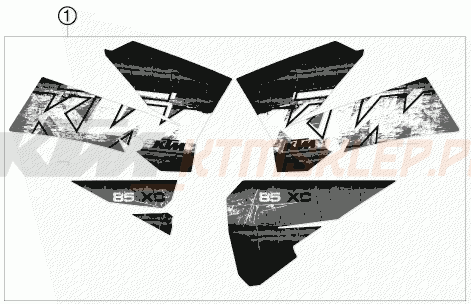 Schemat "naklejki" do KTM 85 XC