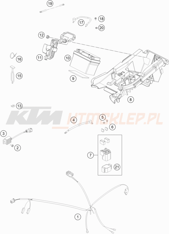 Schemat "wiązka elektryczna" do KTM 250 XC