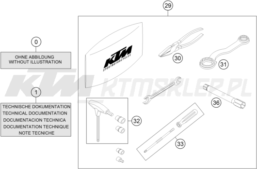 Schemat "dodatki opcjonalne" do KTM 690 ENDURO R