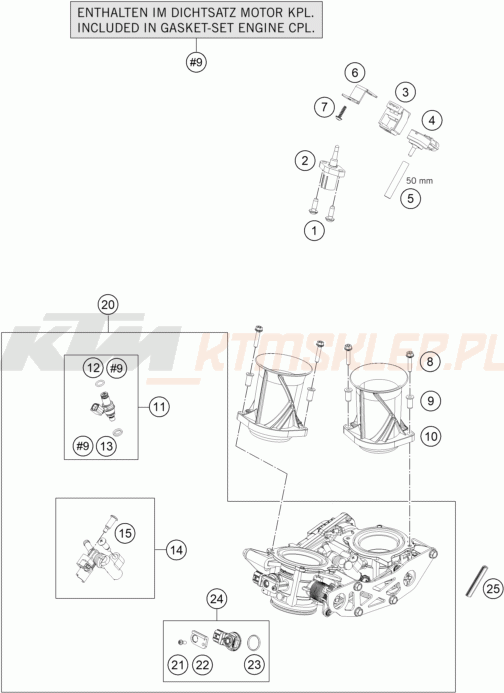 Schemat "wtrysk paliwa" do KTM 1290 SUPER ADVENTURE R OT
