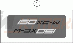Schemat "naklejki" do KTM 150 XC-W