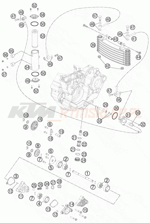 Schemat "smarowanie silnika" do KTM 450 RALLY FACTORY REPLICA