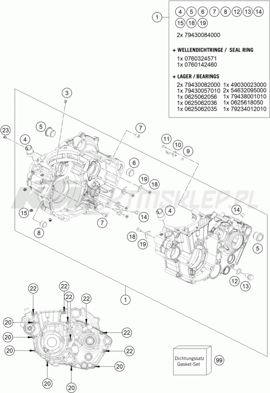 Schemat "kartery" do KTM 450 EXC-F