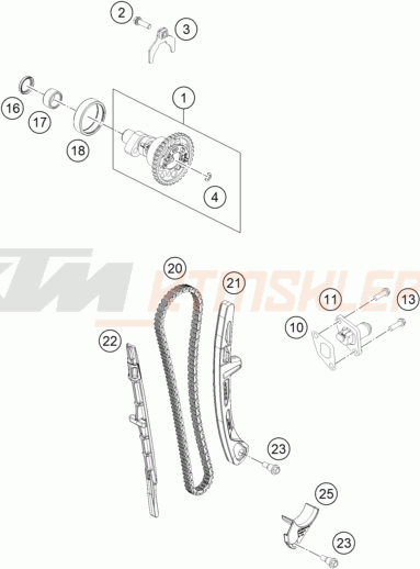 Schemat "układ rozrządu" do KTM KTM 450 RALLY REPLICA