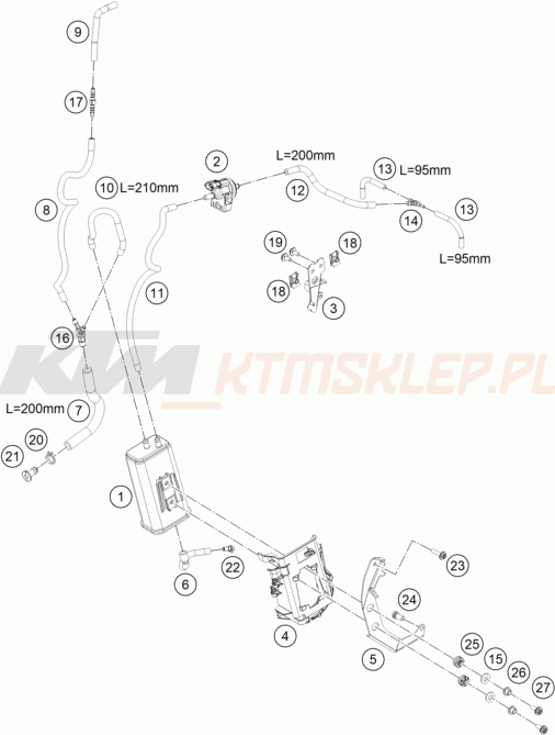 Schemat "EVAPORATIVE CANISTER" do KTM 890 ADVENTURE