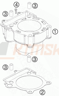 Schemat "cylinder" do KTM 250 EXC-F SIX DAYS