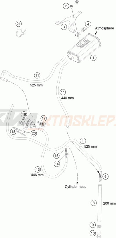 Schemat "EVAPORATIVE CANISTER" do KTM 450 RALLY FACTORY REPLICA