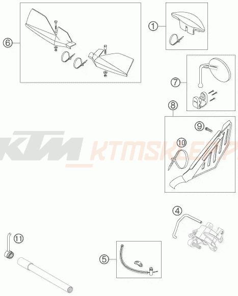 Schemat "akcesoria" do KTM 250 EXC-F SIX DAYS