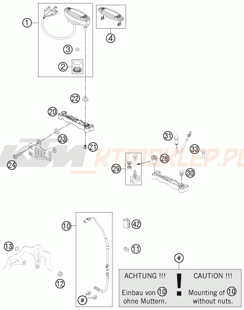Schemat "system zabezpieczający" do KTM 250 XCF-W