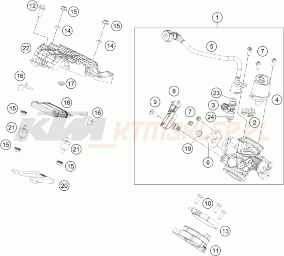 Schemat "wtrysk paliwa" do KTM 125 Duke
