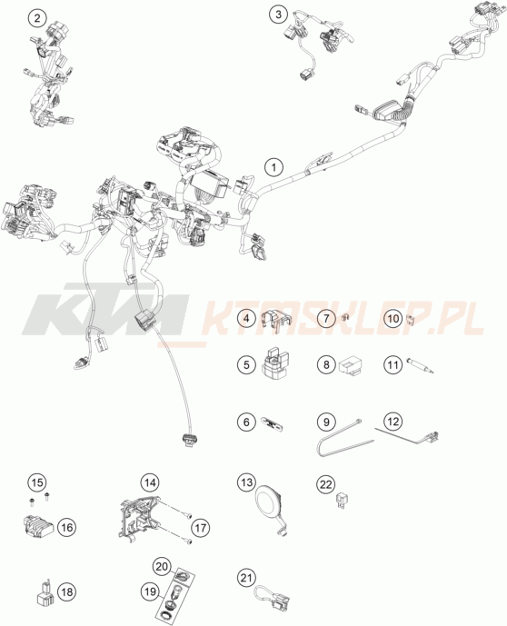 Schemat "wiązka elektryczna" do KTM 890 ADVENTURE