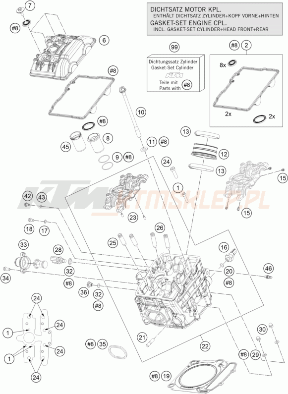 Schemat "głowica przód" do KTM 1090 Adventure L
