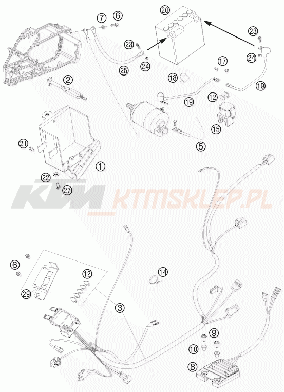 Schemat "wiązka elektryczna" do KTM 450 SX ATV