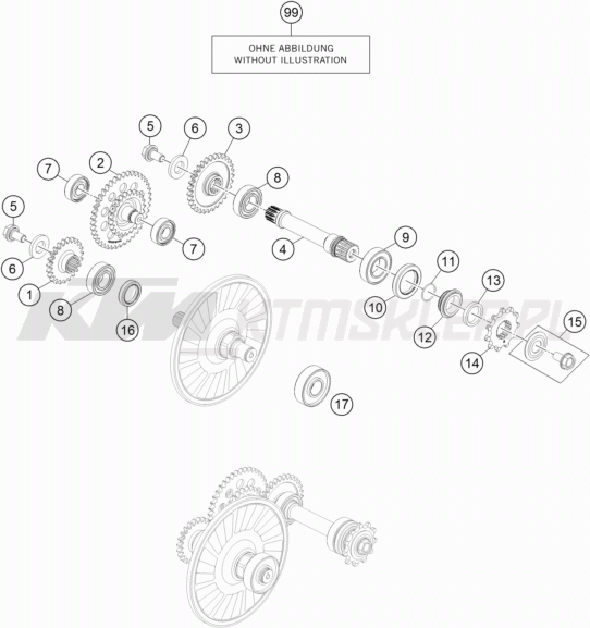 Schemat "skrzynia biegów" do KTM Freeride E-XC