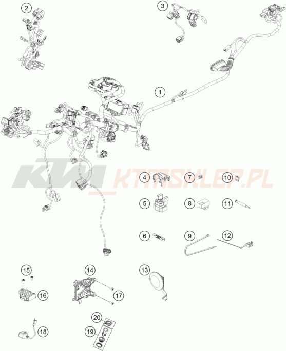 Schemat "wiązka elektryczna" do KTM 890 ADVENTURE L
