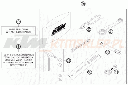 Schemat "dodatki opcjonalne" do KTM 690 DUKE R