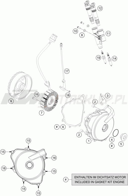 Schemat "układ zapłonowy" do KTM 690 Enduro R