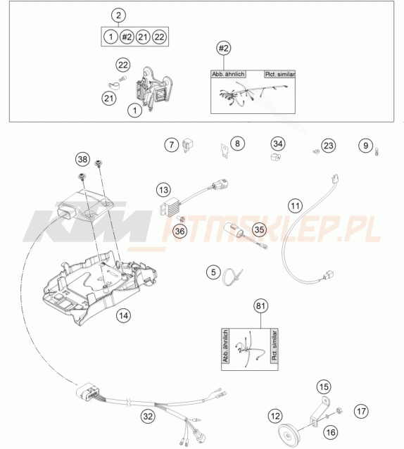 Schemat "wiązka elektryczna" do KTM 125 EXC
