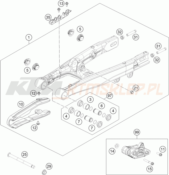 Schemat "wahacz" do KTM SX-E 5