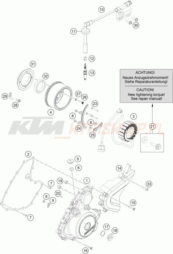 Schemat "układ zapłonowy" do KTM RC 390 WHITE ABS