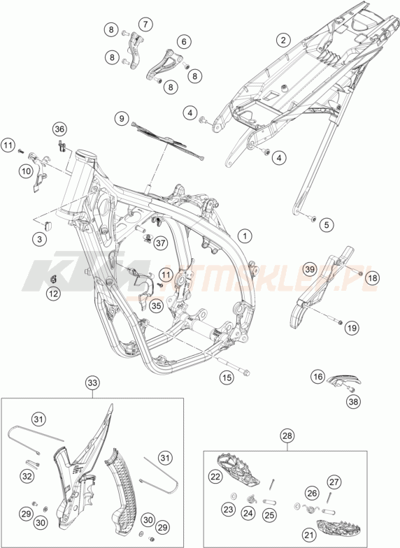 Schemat "rama" do KTM 450 SX-F FACTORY EDITION