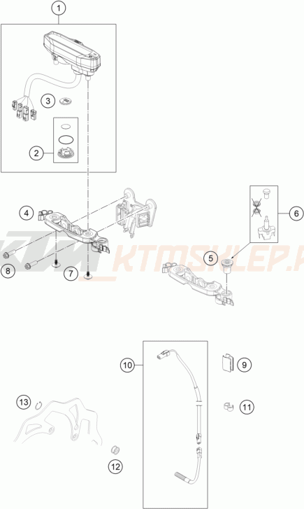 Schemat "system zabezpieczający" do KTM 450 XCF-W