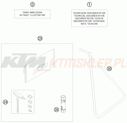Schemat "dodatki opcjonalne" do KTM 65 SX