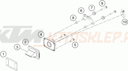 Schemat "REED VALVE CASE" do KTM 50 SX MINI