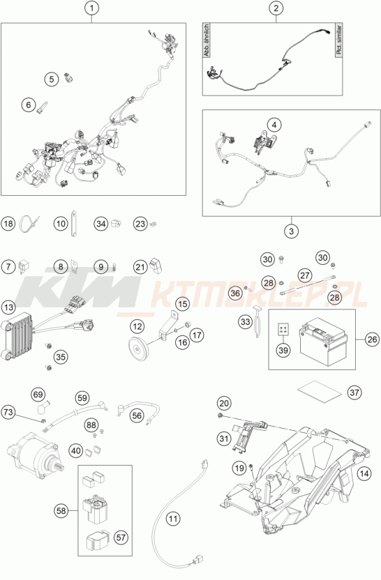 Schemat "wiązka elektryczna" do KTM 250 EXC TPI