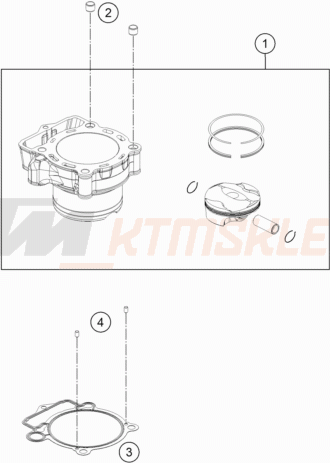 Schemat "cylinder" do KTM 350 XC-F