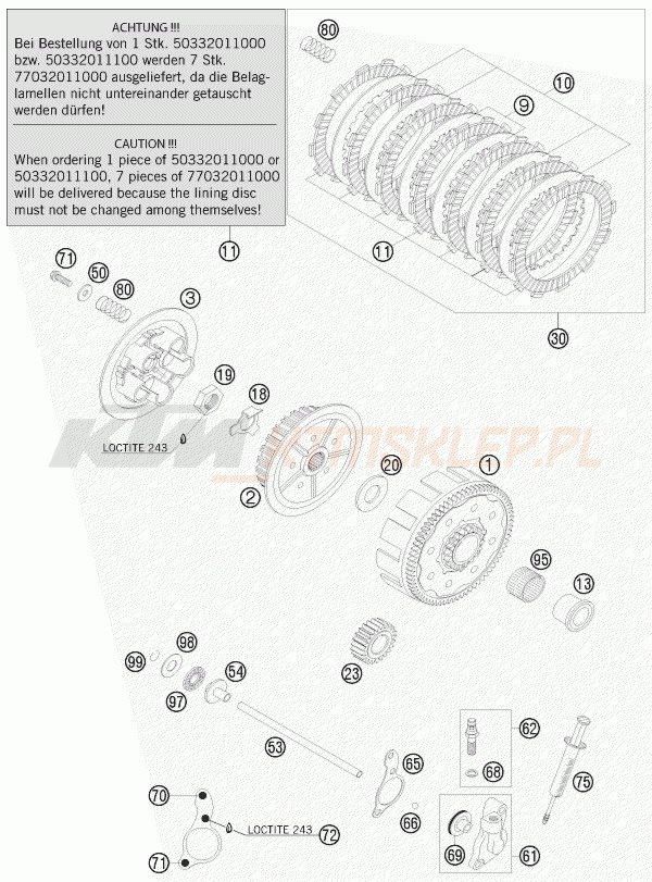 Schemat "sprzęgło" do KTM 125 EXC CHAMPION EDITION