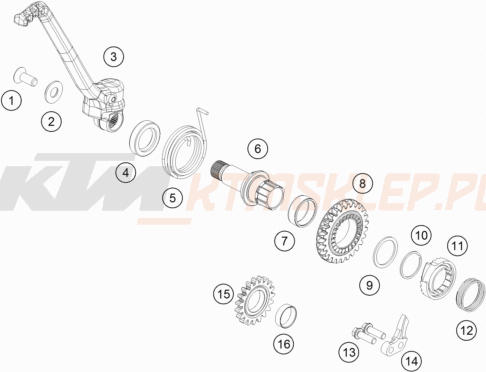 Schemat "kopniak" do KTM 150 XC-W TPI